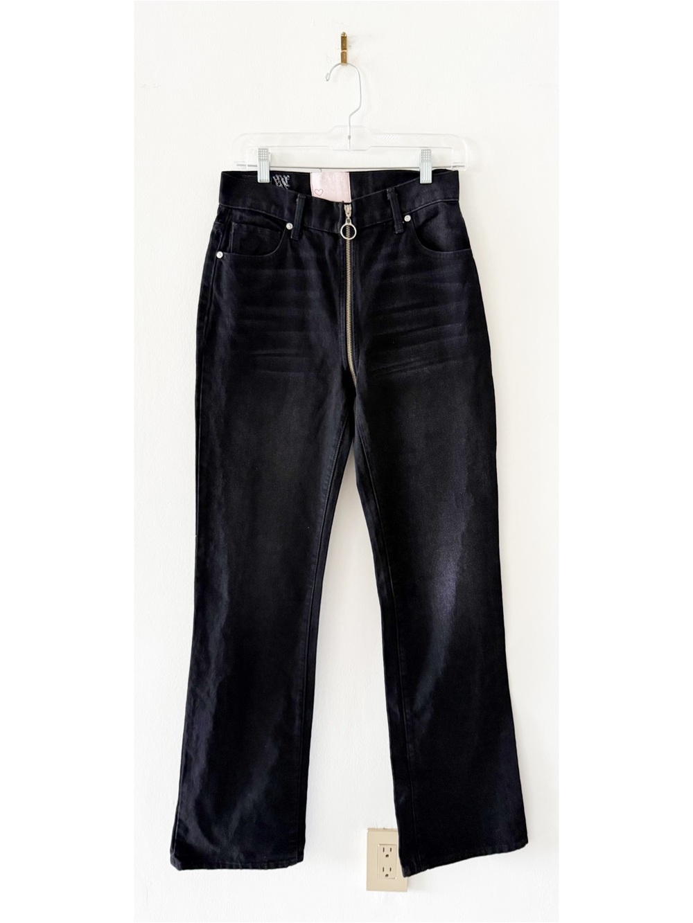 Revice Yin Yang Into The Groove Bootcut Jeans in Black Size 28